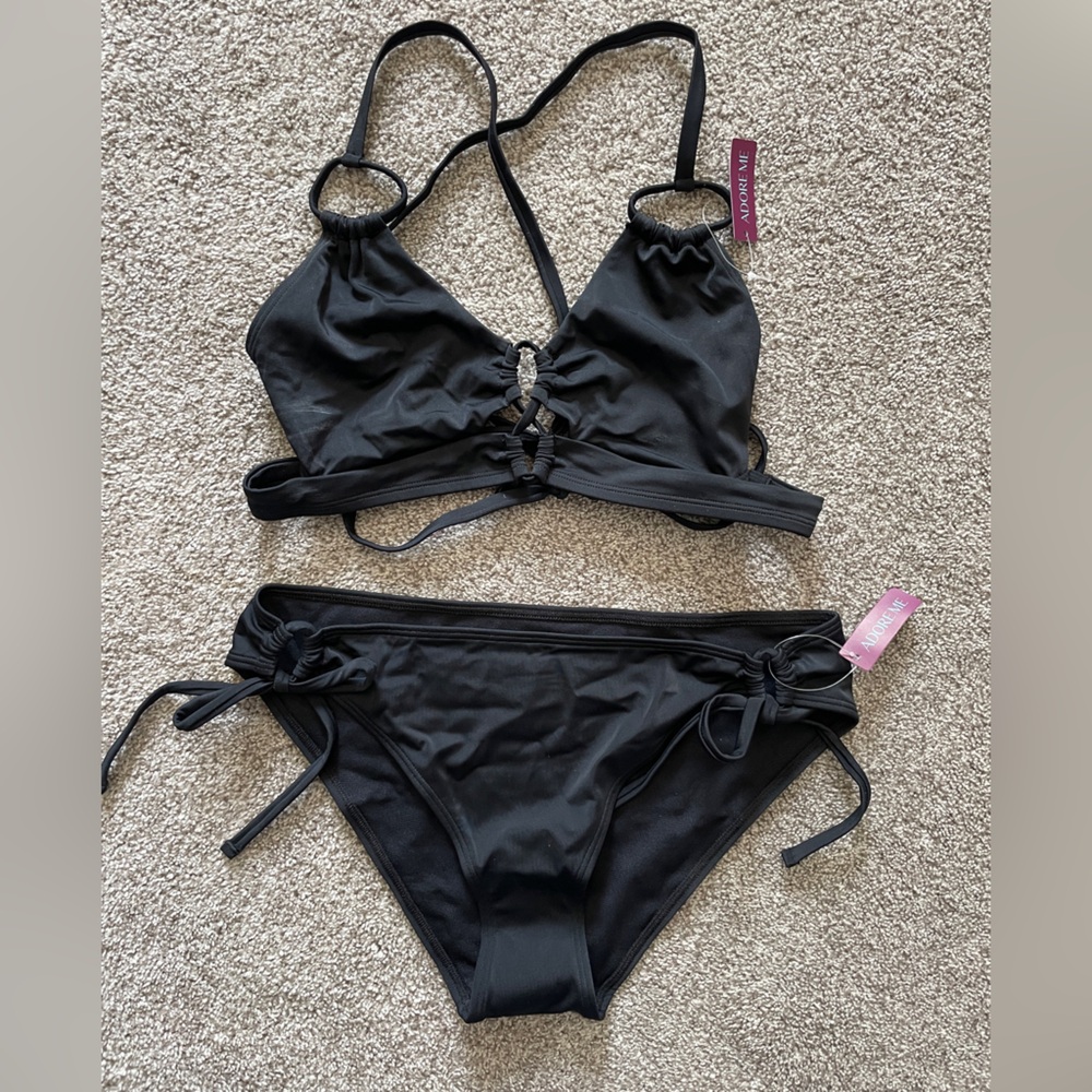 Adore Me Black Bikini Set